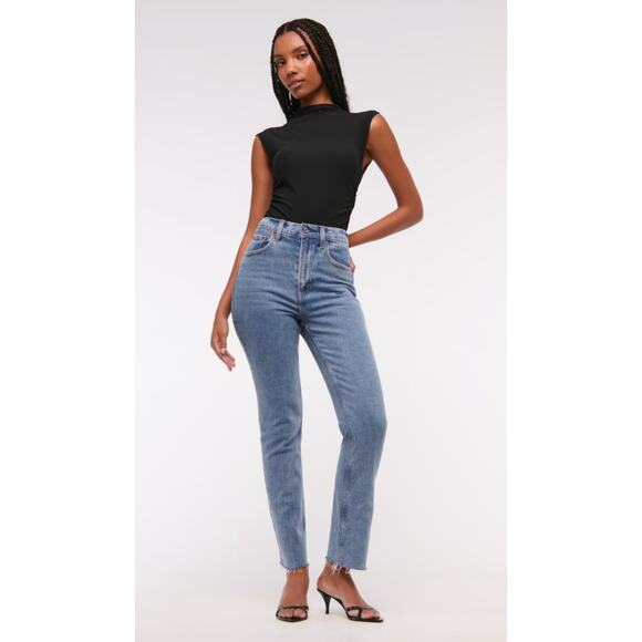 Abercrombie & Fitch Plus Curve Love Ankle Straight Ultra High-Rise Size 22 Short - Picture 1 of 10